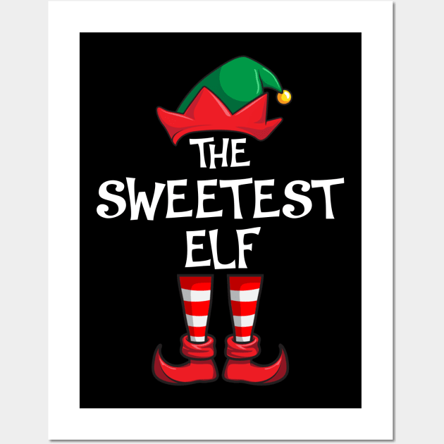 Sweetest Elf Matching Family Christmas Wall Art by hazlleylyavlda